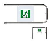 Поворотная створка PERCo-BH02 (в комплекте со стопорным механизмом) для механической поворотной секции с заполнением с пиктограммами ШП 1000 мм