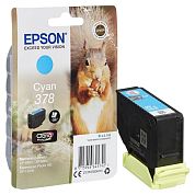 Картридж струйный Epson T3782 C13T37824020 голубой оригинальный