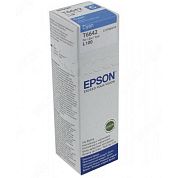 Контейнер с чернилами Epson T6642 C13T66424A голубой оригинальный