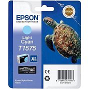 Картридж струйный Epson T1575 C13T15754010 светло-голубой оригинальный