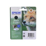 Картридж струйный Epson T1281 C13T12814022 черный оригинальный