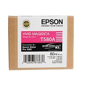 Картридж струйный Epson T580A C13T580A00 пурпурный оригинальный