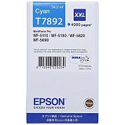 Картридж струйный Epson T7892 C13T789240 голубой оригинальный повышенной емкости