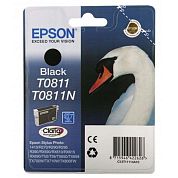 Картридж струйный Epson T0811 C13T11114A10 черный оригинальный