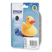 Картридж струйный Epson T0551 C13T05514010 черный оригинальный