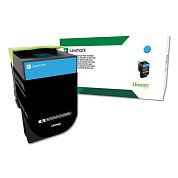 Картридж лазерный Lexmark 70C80CE голубой оригинальный