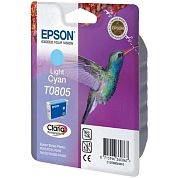 Картридж струйный Epson T0805 C13T08054021 светло-голубой оригинальный